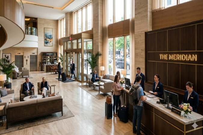Lobby and Front Desk Views