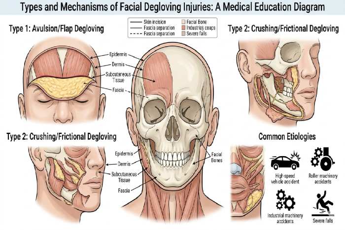 Types of Facial Degloving Injuries.